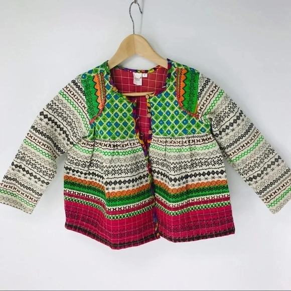 Vintage Other - Quilted Cotton made in India embroidered Matelasse jacket